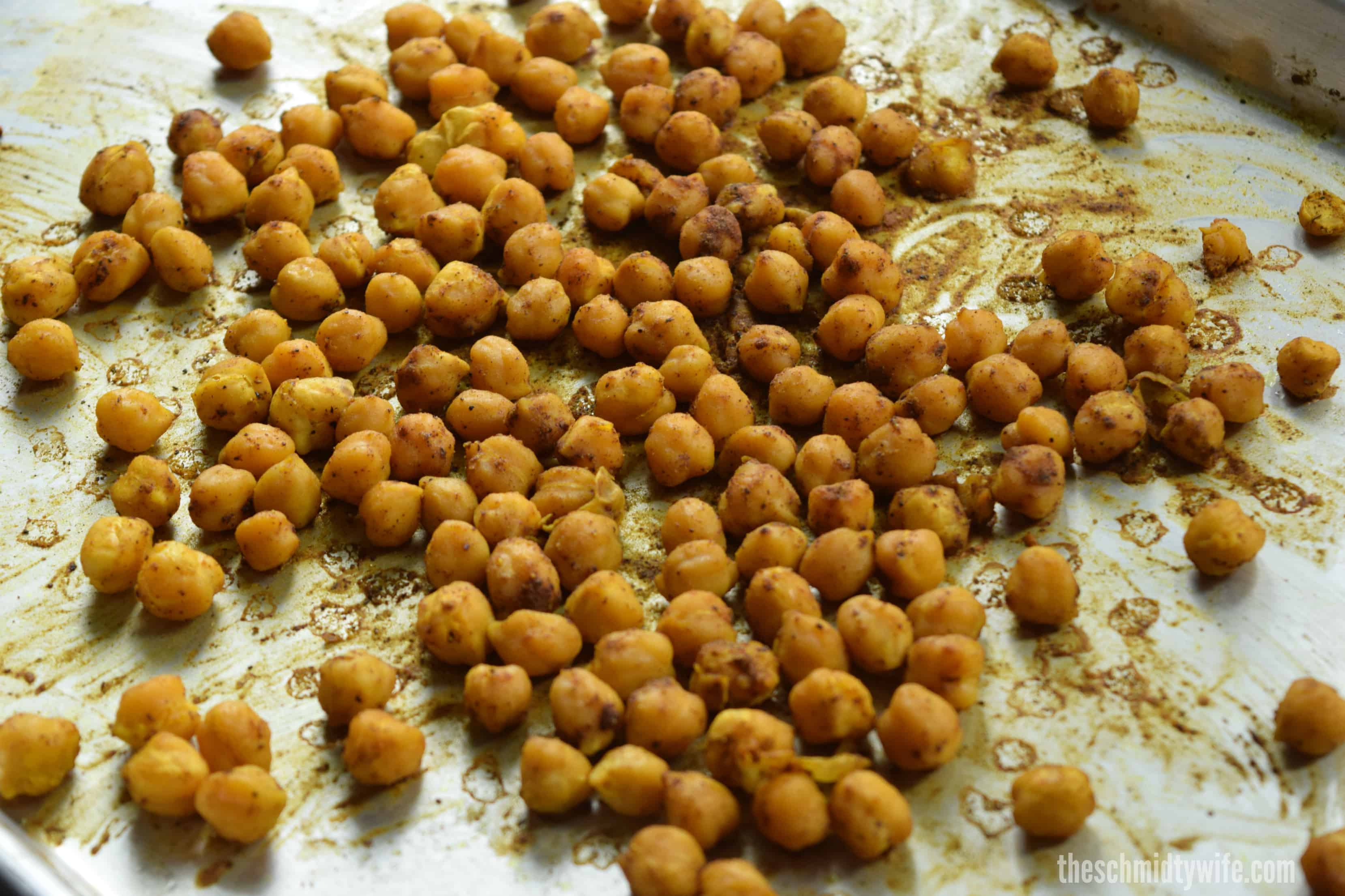 Chickpeas for the Buddha Bowl on a sheet pan