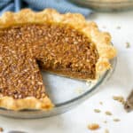sunflower seed pie with a slice then out