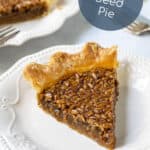 slice of pie with a description of sunflower seed pie
