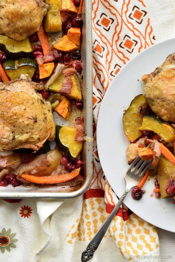 One Pan Fall Harvest Chicken Dinner