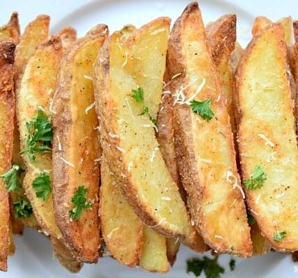 Rosemary Parmesan Baked Potato Wedges