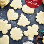 Sugar Cookies on a black table ready to be decorated