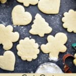 Cut Out Sugar Cookies on a table ready to be decorated