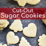 sugar cookies laying on a table ready to be decorated