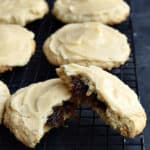 an oatmeal tribly cookie broken open to see inside