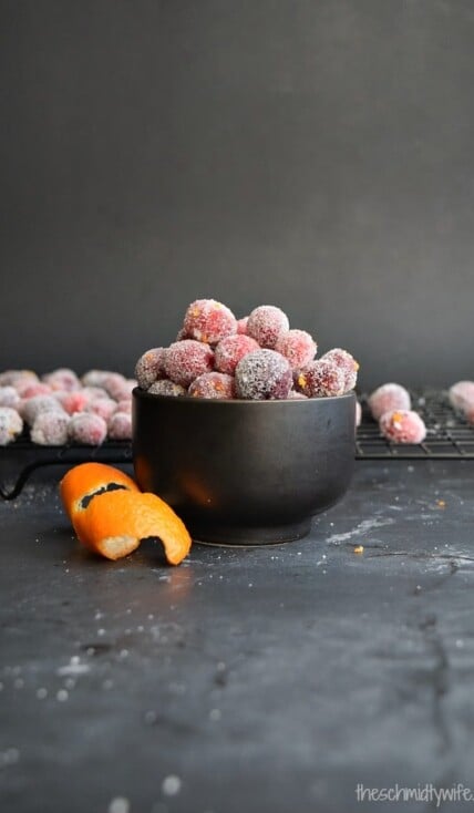 Orange Zest Sugared Cranberries
