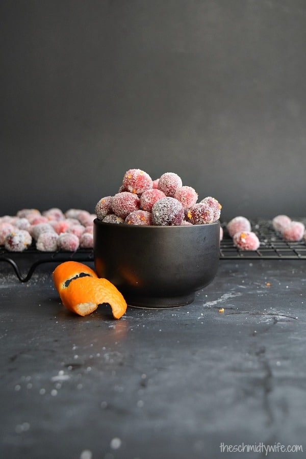 Orange Zest Sugared Cranberries
