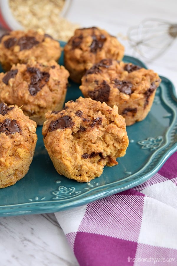 Healthy Sweet Potato Oatmeal Muffins