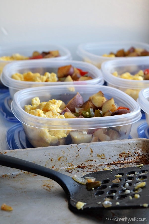 Roasted Potato Breakfast sitting in a container