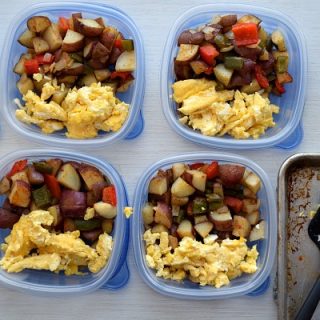 Meal Prep Roasted Potato Breakfast in containers