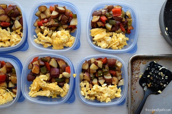 Meal Prep Roasted Potato Breakfast in containers
