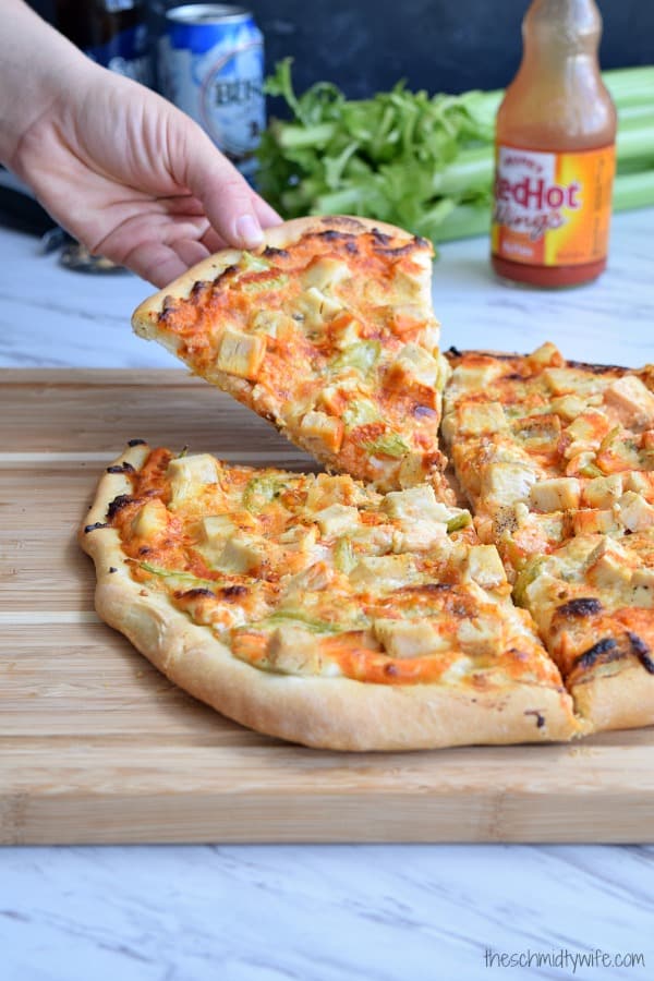 Cheesy Buffalo Chicken Pizza