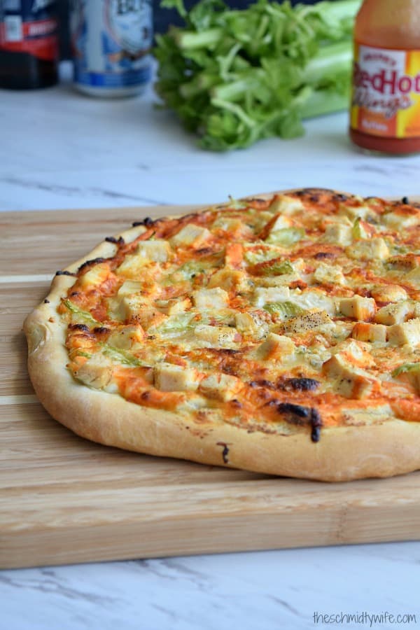 Cheesy Buffalo Chicken Pizza