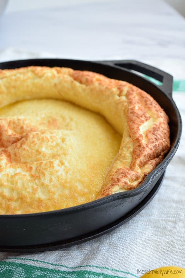 Lemon Dutch Baby with Berry Compote and Whipped Cream