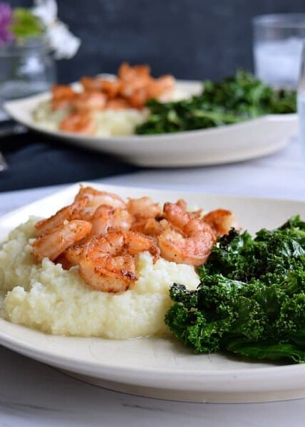 Simple Shrimp & Mashed Cauliflower