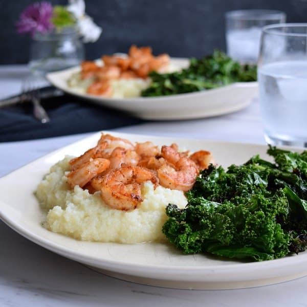 Simple Shrimp & Mashed Cauliflower