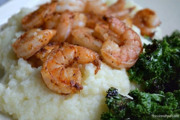 Simple Shrimp & Cauliflower Mash