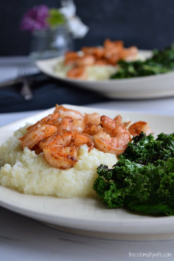 Simple Shrimp & Cauliflower Mash