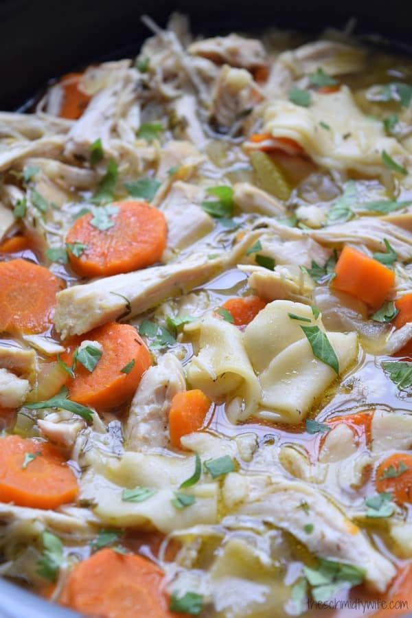 Homestyle Crockpot Chicken Noodle Soup
