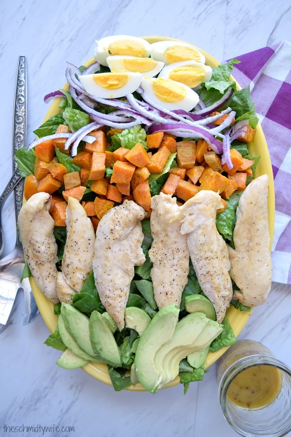 Honey Mustard Chicken and Sweet Potato Salad