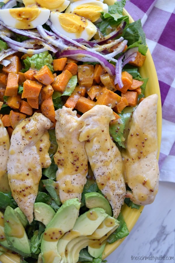 Honey Mustard Chicken and Sweet Potato Salad