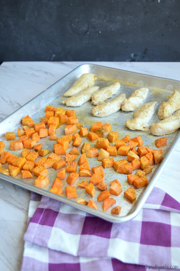 Honey Mustard Chicken and Sweet Potato Salad