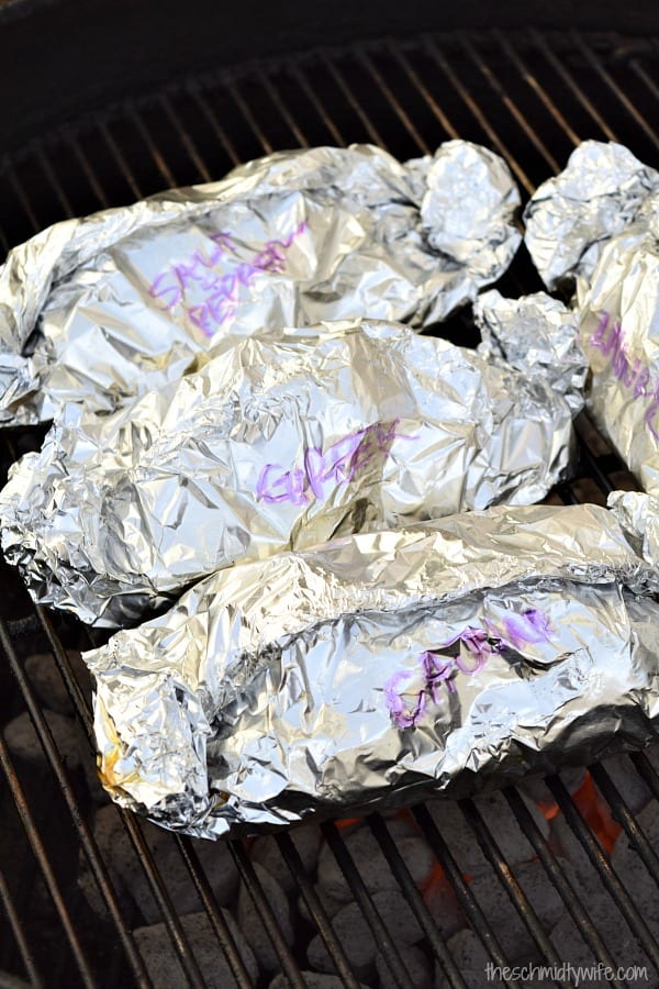foil packs on the grill