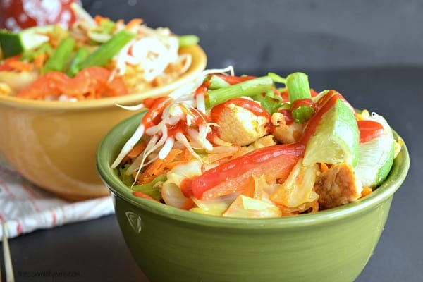 Thai Peanut Chicken & Veggie Bowls