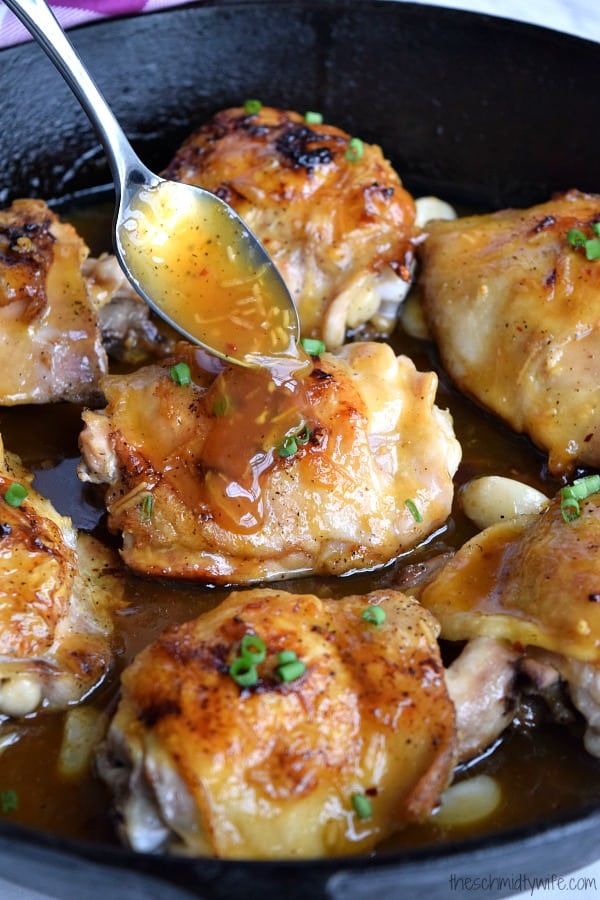 Sticky Orange Chicken Thighs