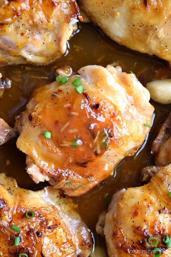 Sticky Orange Chicken Thighs