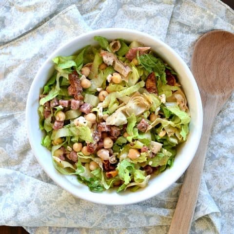 bowl with Marinated Chickpea Chopped Salad