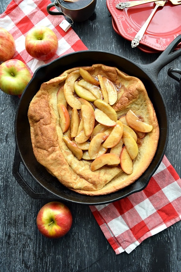 Cinnamon Apple Topped Dutch Baby