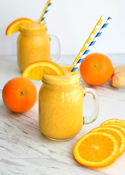 square picture 2 orange ginger smoothies