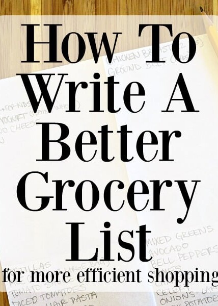How To Write A Better Grocery List