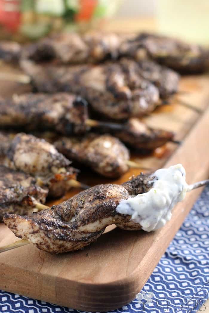 Grilled Jerk Chicken Skewers