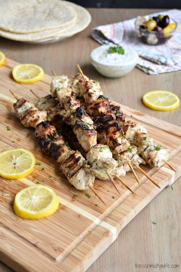 Grilled Greek Chicken Kabobs