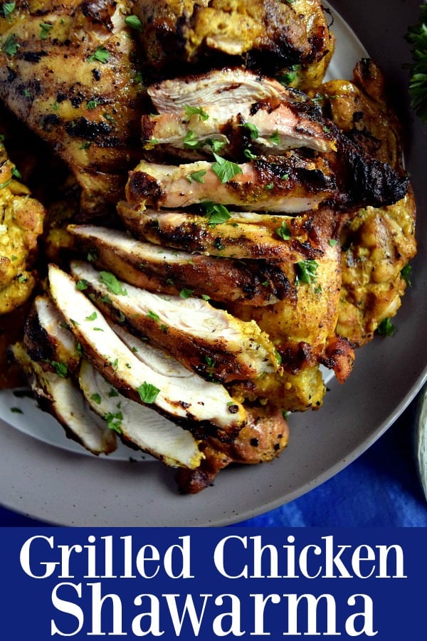 Grilled Chicken Shawarma - A simple marinade makes this grilled chicken super flavorful and juicy