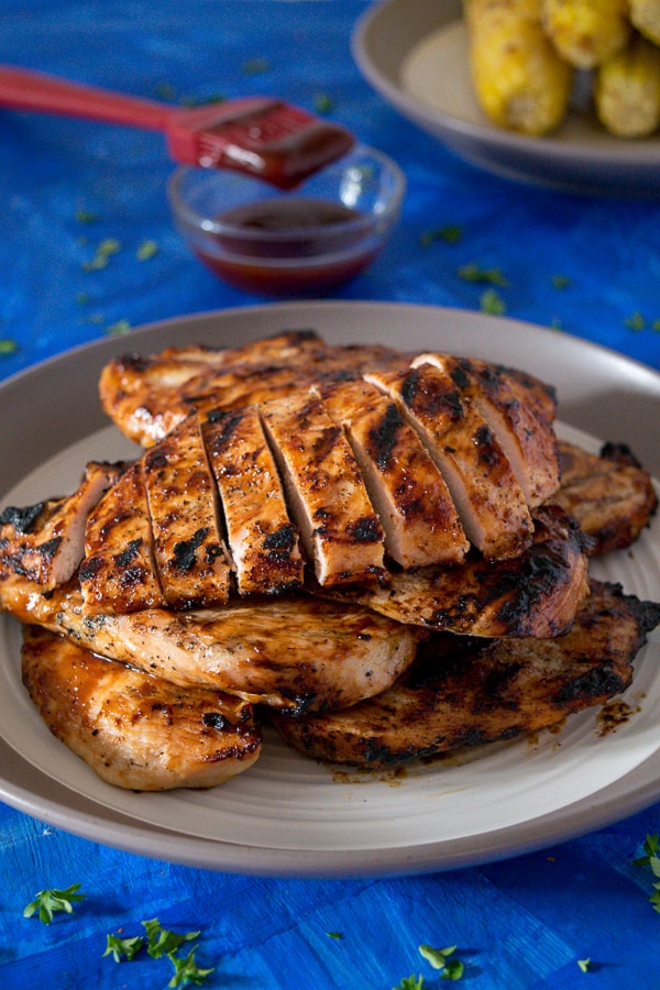 Grilled Chicken Breasts with Barbecue Sauce
