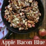 Apple Bacon Blue Pork Chops ready to eat in 30 minutes, made in only one skillet