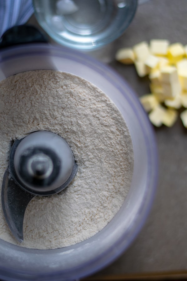 step 1 in food processor, mix flour, salt, and sugar