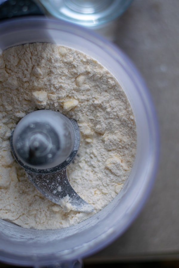 Step 3 in food processor, butter in crumbs