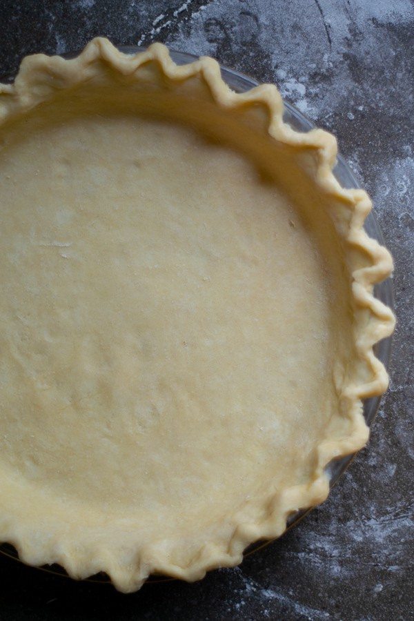 an overhead shot of all butter pie crust
