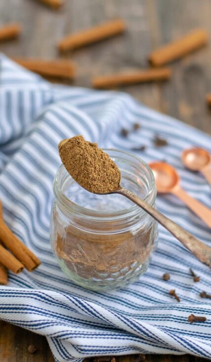 a spoonful of homemade gingerbread spice mix