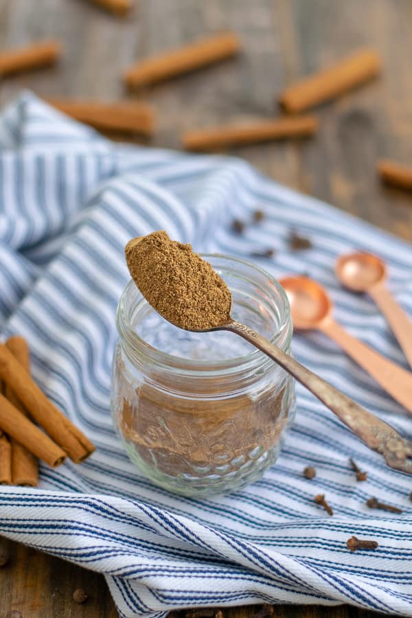 a spoonful of homemade gingerbread spice mix