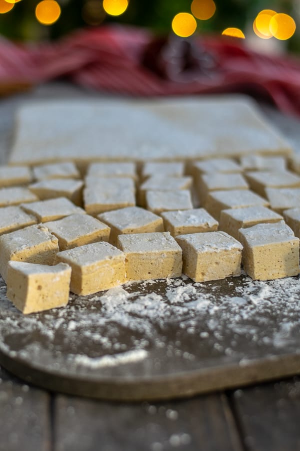 freshly cut gingerbread marshmallows 