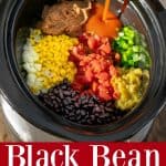 Slow Cooker Bean Bean Tortilla Soup is a dump and go vegetarian soup made in the crockpot