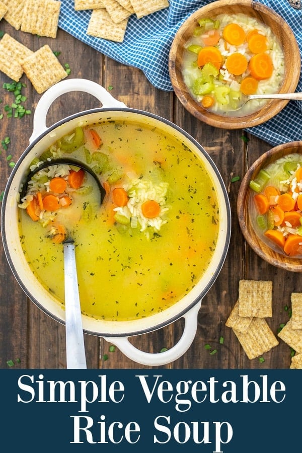 This Simple Vegetable Rice Soup is perfect as a comforting side dish or a light meal