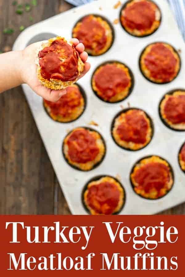 Turkey Veggie Meatloaf Muffins - a healthy gluten-free dinner the whole family will enjoy