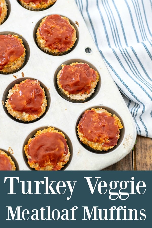Turkey Veggie Meatloaf Muffins - a healthy vegetable packed gluten-free dinner