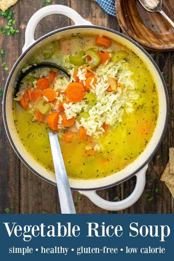 This easy and simple vegetable rice soup is a comforting and healthy